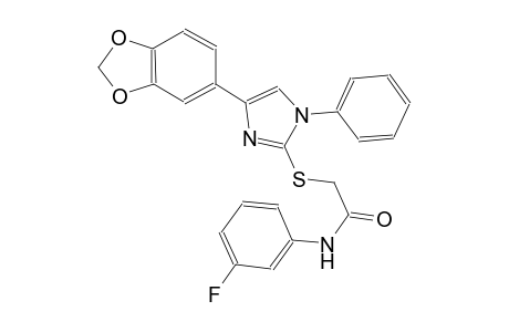acetamide, 2-[[4-(1,3-benzodioxol-5-yl)-1-phenyl-1H-imidazol-2-yl]thio]-N-(3-fluorophenyl)-