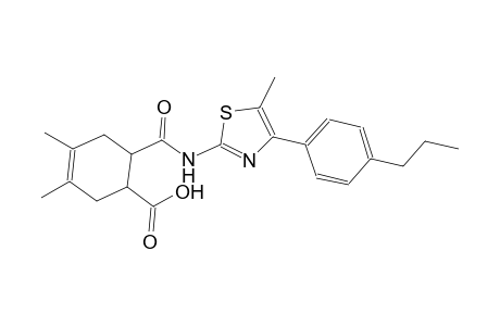 3,4-dimethyl-6-({[5-methyl-4-(4-propylphenyl)-1,3-thiazol-2-yl]amino}carbonyl)-3-cyclohexene-1-carboxylic acid