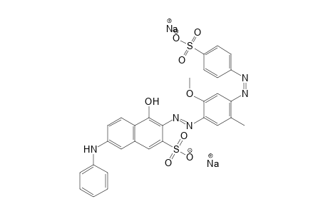 2-Naphthalenesulfonic acid, 4-hydroxy-3-[[2-methoxy-5-methyl-4-[(4-sulfophenyl)azo]phenyl]azo]-7-(phenylamino)-, disodium salt