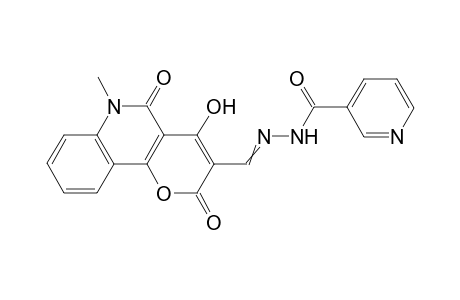 N'-[(4-hydroxy-6-methyl-2,5-dioxo-5,6-dihydro-2H-pyrano[3,2-c]quinolin-3-yl)methylidene]pyridine-3-carbohydrazide