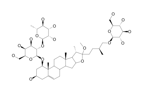 26-O-BETA-D-GLUCOPYRANOSYL-22-O-METHYL-(25R)-FUROST-5-ENE-1-BETA,3-BETA,22-XI,26-TETROL-1-O-[O-ALPHA-L-RHAMNOPYRANOSYL-(1->2)-BETA-D-GALACTOPYRANOS