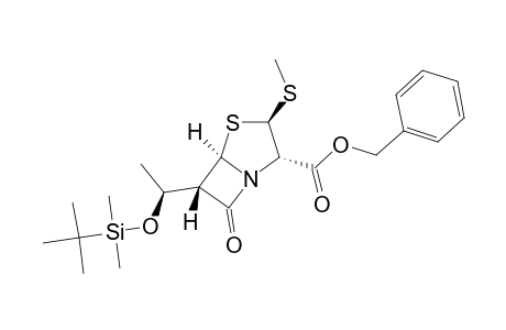 BENZYL-(5R,6S,8R)-6-[1-(TERT.-BUTYLDIMETHYLSILANYLOXY)-ETHYL]-3-METHYLSULFANYL-7-OXO-4-THIA-1-AZABICYCLO-[3.2.0]-HEPTANE-2-CARBOXYLATE