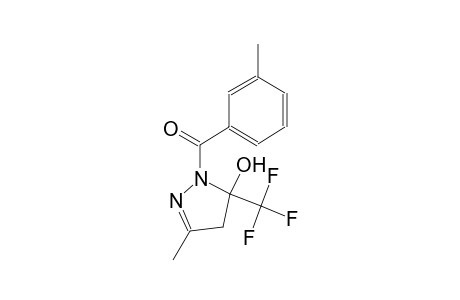 3-methyl-1-(3-methylbenzoyl)-5-(trifluoromethyl)-4,5-dihydro-1H-pyrazol-5-ol