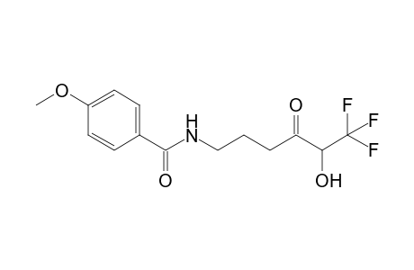 1,1,1-Trifluoro-2-hydroxy-6-(4-methoxybenzamido)-3-hexanone