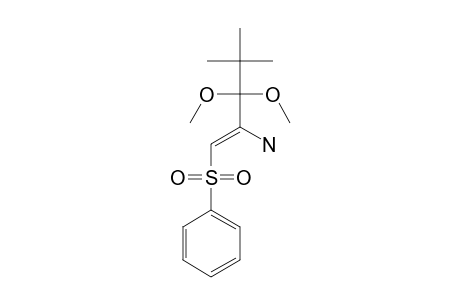 (Z)-2,2-DIMETHOXY-3,3-DIMETHYL-1-[(PHENYLSULFONYL)-METHYLENE]-BUTYLAMINE