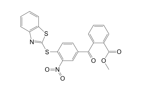 Benzoic acid, 2-[4-(1,3-benzothiazol-2-ylthio)-3-nitrobenzoyl]-, methyl ester