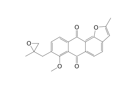 7-Methoxy-2-methyl-8-(2'-methyloxiran-2-ylmethyl)-6,11-dihydroanthra[1,2-b]furan-6,11-dione