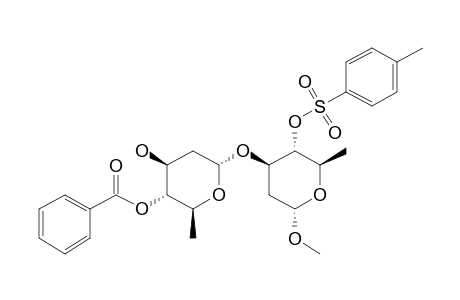 METHYL-3-O-(4-O-BENZOYL-2,6-DIDEOXY-ALPHA-D-ARABINO-HEXOPYRANOSYL)-2,6-DIDEOXY-4-O-(PARA-TOLYLSULFONYL)-ALPHA-D-ARABINO-HEXOPYRANOSIDE