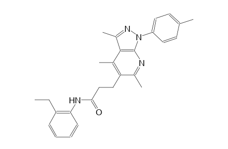 1H-pyrazolo[3,4-b]pyridine-5-propanamide, N-(2-ethylphenyl)-3,4,6-trimethyl-1-(4-methylphenyl)-