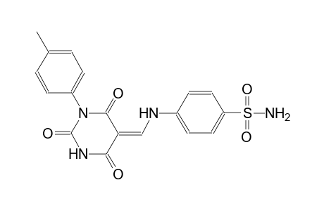 4-{[(Z)-(1-(4-methylphenyl)-2,4,6-trioxotetrahydro-5(2H)-pyrimidinylidene)methyl]amino}benzenesulfonamide