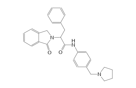 2-(1-oxo-1,3-dihydro-2H-isoindol-2-yl)-3-phenyl-N-[4-(1-pyrrolidinylmethyl)phenyl]propanamide