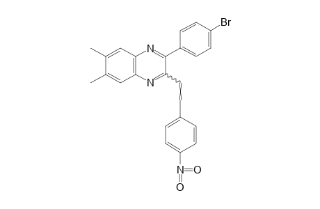 3-(p-BROMOPHENYL)-6,7-DIMETHYL-2-(p-NITROSTYRYL)QUINOXALINE