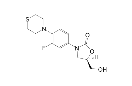 (5R)-3-(3-fluoranyl-4-thiomorpholin-4-yl-phenyl)-5-(hydroxymethyl)-1,3-oxazolidin-2-one