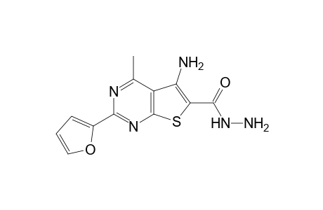 5-Amino-2-(furan-2-yl)-4-methylthieno[2,3-d]pyrimidine-6-carboxylic acid hydrazide