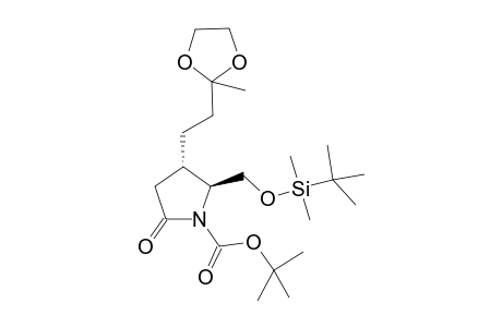 (2S,3S)-2-[[tert-butyl(dimethyl)silyl]oxymethyl]-3-[2-(2-methyl-1,3-dioxolan-2-yl)ethyl]-5-oxo-1-pyrrolidinecarboxylic acid tert-butyl ester