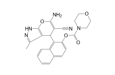 1-(6-Amino-5-cyano-3-methyl-1,4-dihydropyrano[2,3-c]pyrazol-4-yl)-2-naphthyl 4-morpholinecarboxylate