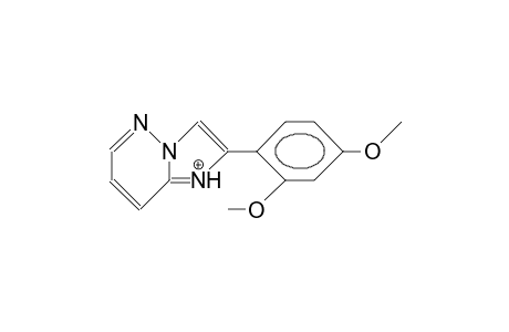 2-(2,4-Dimethoxy-phenyl)-imidazo(1,2-B)pyridazinium cation