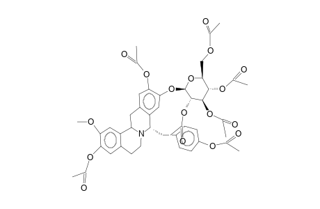 (-)-3,11-DIACETOXY-8-ALPHA-(4'-ACETOXYBENZYL)-10-O-(BETA-GLUCOPYRANOSYLTETRAACETATE)-2-METHOXYBERBINE