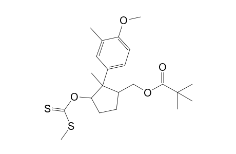 2-(4-Methoxy-3-methylphenyl)-2-methyl-3-(methylsulfanylthiocarbonyloxy)-1-(tert-butylcarbonyloxymethyl)cyclopentane