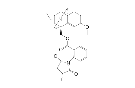 (1"R*,7"S*,3'R*)-and (1"R*,7"S*,3'S*)-(9-Ethyl-4-methoxy-9-azabicyclo[5.3.3.0(1,6)]tridec-5-en-7-yl)methyl 2-(3-methyl-2,5-dioxopyrrolodin-1-yl)benzoate