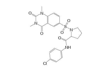 2-pyrrolidinecarboxamide, N-(4-chlorophenyl)-1-[(1,2,3,4-tetrahydro-1,3-dimethyl-2,4-dioxo-6-quinazolinyl)sulfonyl]-