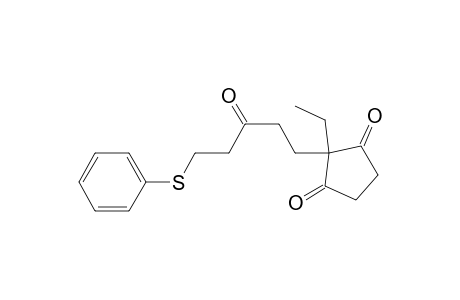 1,3-Cyclopentanedione, 2-ethyl-2-[3-oxo-5-(phenylthio)pentyl]-