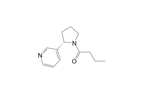 Pyrrolidine, 1-(1-oxobutyl)-2-(3-pyridinyl)-, (S)-