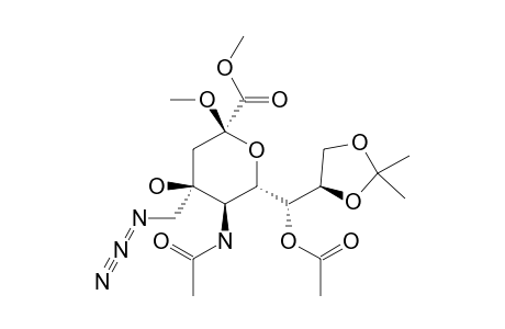 METHYL_(METHYL_5-ACETAMIDO-7-O-ACETYL-4-C-AZIDOMETHYL-3,5-DIDEOXY-8,9-O-ISOPROPYLIDENE-BETA-D-GLYCERO-D-TALO-2-NONULOPYRANOSID)-ONATE