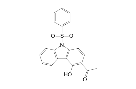 9-phenylsulfonyl-4-hydroxy-3-acetylcarbazole