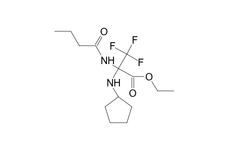 Ethyl 2-(butyrylamino)-2-(cyclopentylamino)-3,3,3-trifluoropropanoate