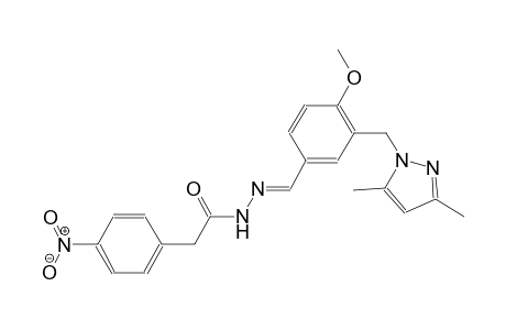 N'-((E)-{3-[(3,5-dimethyl-1H-pyrazol-1-yl)methyl]-4-methoxyphenyl}methylidene)-2-(4-nitrophenyl)acetohydrazide