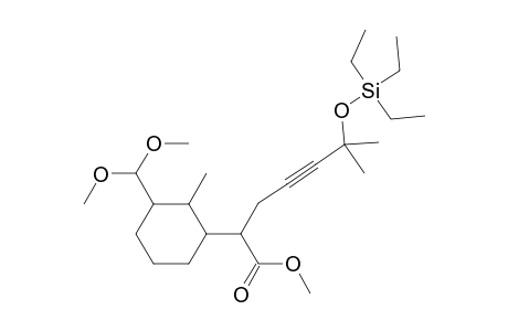 Methyl 5-(Dimethoxymethyl)-6-methyl-.alpha.-(4-methyl-4-(triethylsilyloxy)pent-2-yn-1-yl)cyclohexylacetate