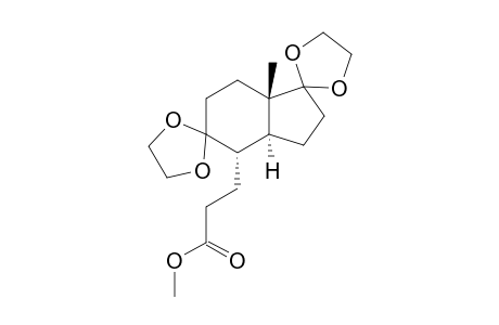 Methyl (+)-3-[(3aS)-(3a.alpha.,4.alpha.,7a.beta.)-1,1-(1,2-Ethylenedioxy)-5,5-(1,2-ethylenedioxy)-7a-methyloctahydro-1H-inden-4-yl]propionate