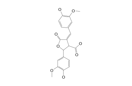 TRANS-4-(4-HYDROXY-3-METHOXYBENZYLIDENE)-2-(4-HYDROXY-3-METHOXYPHENYL)-5-OXOTETRAHYDROFURAN-3-CARBOXYLIC-ACID