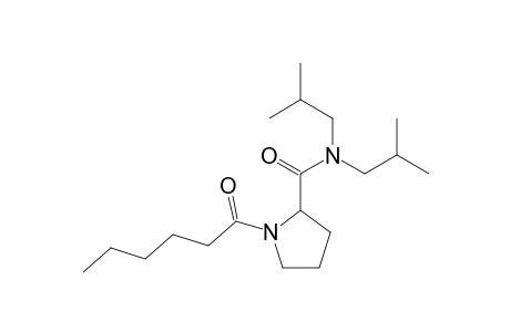 1-caproyl-N,N-diisobutyl-pyrrolidine-2-carboxamide