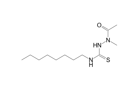 Acetic acid, 1-methyl-2-[(octylamino)thioxomethyl]hydrazide