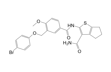 2-({3-[(4-bromophenoxy)methyl]-4-methoxybenzoyl}amino)-5,6-dihydro-4H-cyclopenta[b]thiophene-3-carboxamide