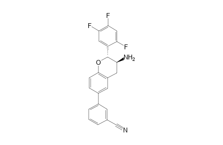 trans-3-(3-amino-2-(2,4,5-trifluorophenyl)-3,4-dihydro-2H-chromene-6-yl)benzonitrile