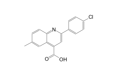 2-(4-chlorophenyl)-6-methyl-4-quinolinecarboxylic acid
