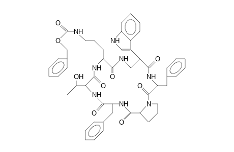 Cyclo(D-prolyl-phenylalanyl-threonyl-(N-benzyloxycarbonyl-lysinyl)-tryptophanyl-phenylalanyl)