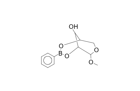 RIBOPYRANOSIDE, METHYL, CYCLIC 2,4-BENZENEBORONATE, beta-D-