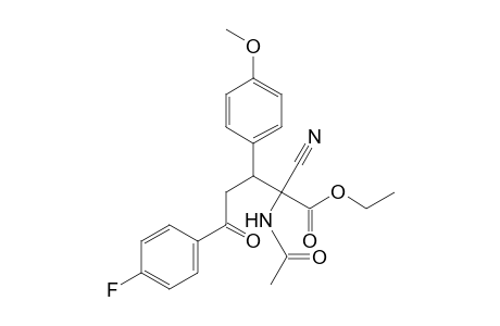 Ethyl 2-acetylamino-2-cyano-3-(4-methoxyphenyl)-5-oxo-5-(4-fluorophenyl)pentanoate
