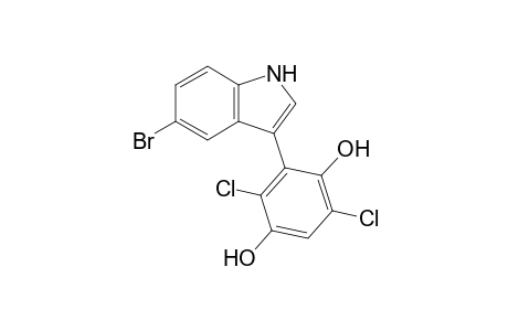 3-(5-bromanyl-1H-indol-3-yl)-2,5-bis(chloranyl)benzene-1,4-diol
