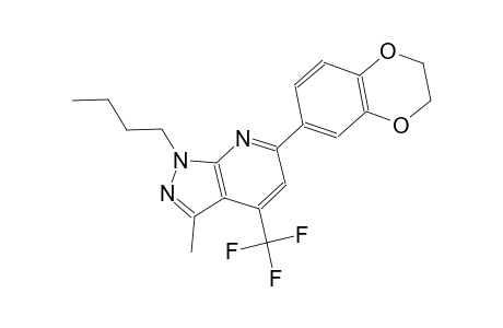 1-butyl-6-(2,3-dihydro-1,4-benzodioxin-6-yl)-3-methyl-4-(trifluoromethyl)-1H-pyrazolo[3,4-b]pyridine