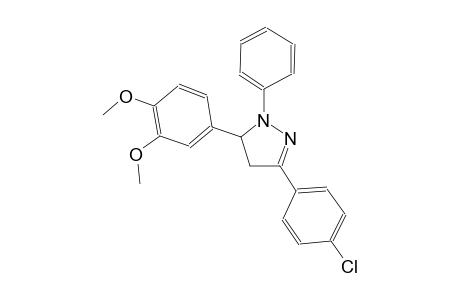 1H-pyrazole, 3-(4-chlorophenyl)-5-(3,4-dimethoxyphenyl)-4,5-dihydro-1-phenyl-