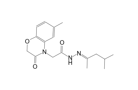 N'-[(E)-1,3-dimethylbutylidene]-2-(6-methyl-3-oxo-2,3-dihydro-4H-1,4-benzoxazin-4-yl)acetohydrazide