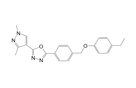 2-(1,3-dimethyl-1H-pyrazol-4-yl)-5-{4-[(4-ethylphenoxy)methyl]phenyl}-1,3,4-oxadiazole
