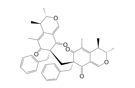 (3S,4R,7S,3'S,4'R,7'S)-7,7'-Methylenebis(7-benzyl-3,4,5-trimethyl-3H-isochromene-6,8(4H,7H)-dione)