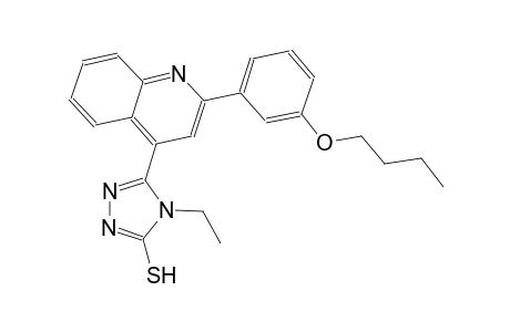 5-[2-(3-butoxyphenyl)-4-quinolinyl]-4-ethyl-4H-1,2,4-triazole-3-thiol