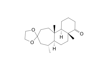 (4aR,6aS,7R,11aS,11bR)-4a,7,11a-trimethyl-dodecahydro-spiro[cyclohepta[a]naphthalen-9.2'-[1',3']dioxolan]-4(1H)-one